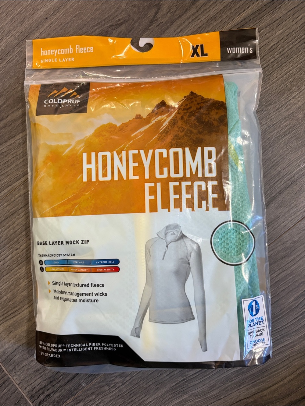 Women's Honeycomb Fleece Mock Zip Sweatshirt - Aqua/Teal, XL